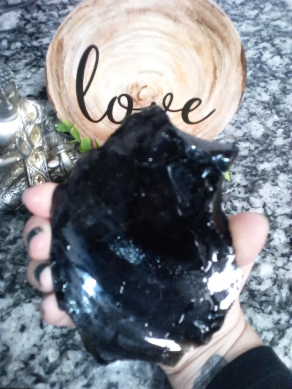 Black Obsidian From Mexico Raw Decorative Stone